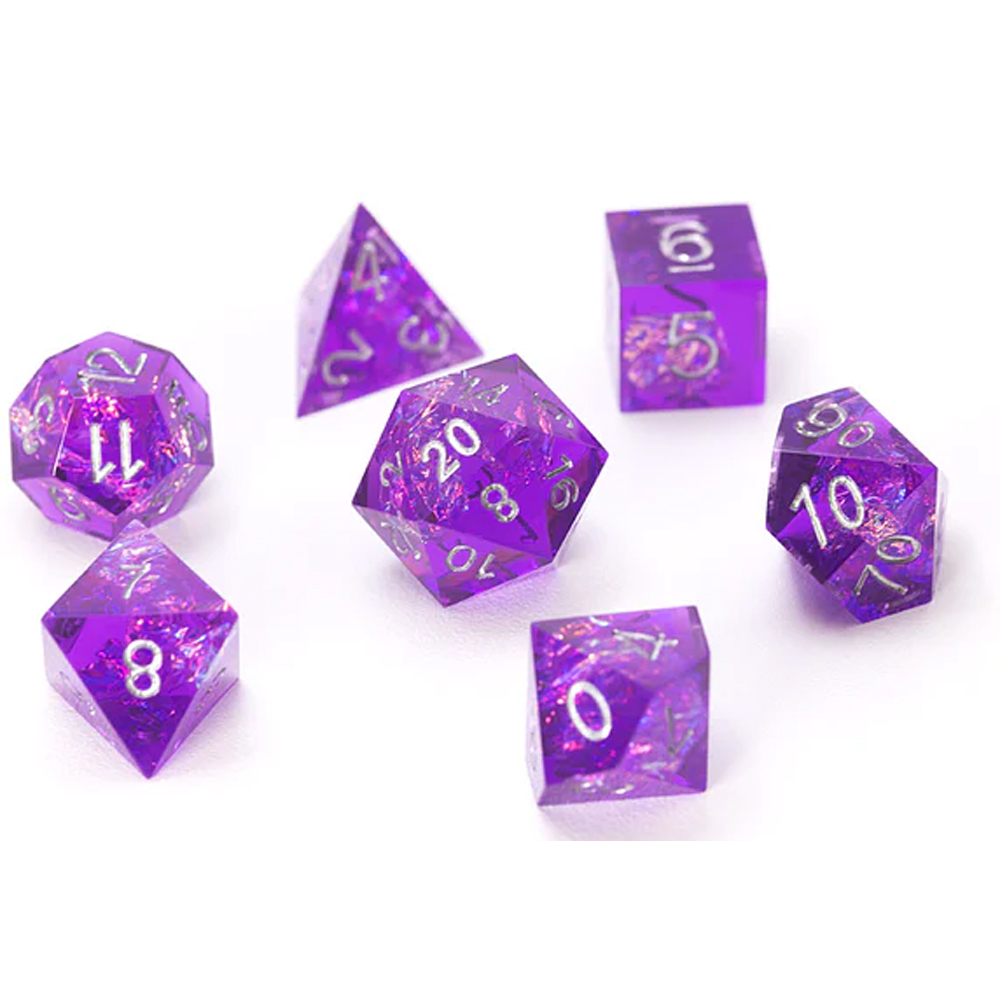 Sirius Polyhedral Dice Set: Sharp Purple Fairy (7)(Clearance)
