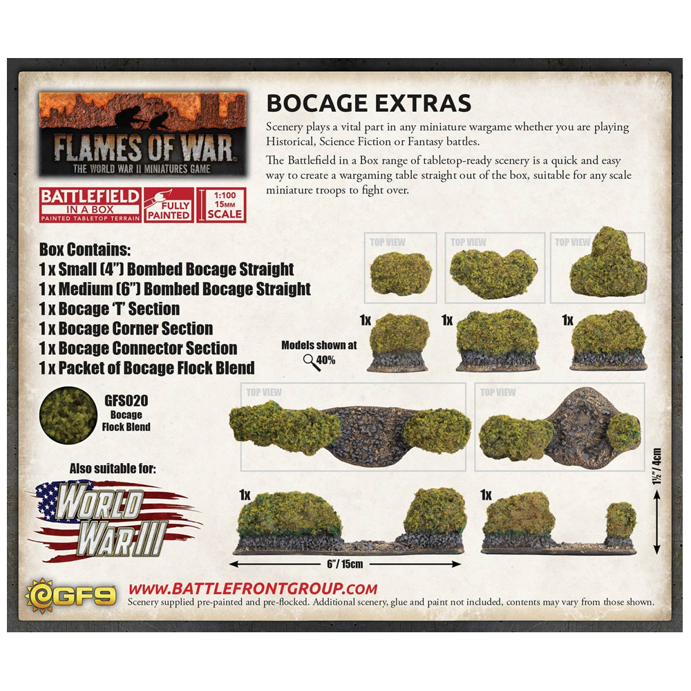 Flames of War: Battlefield in a Box - Bocage Extras (New Arrival)