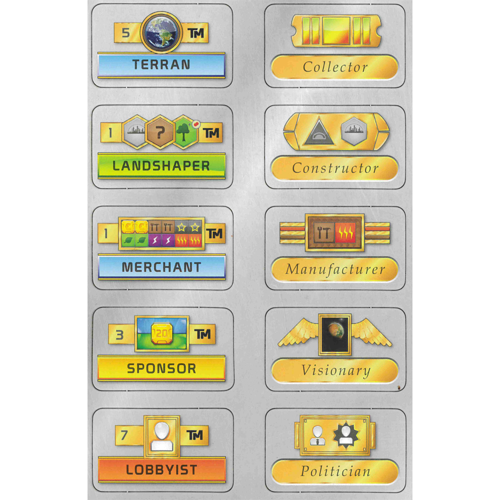Terraforming Mars: Milestones & Awards