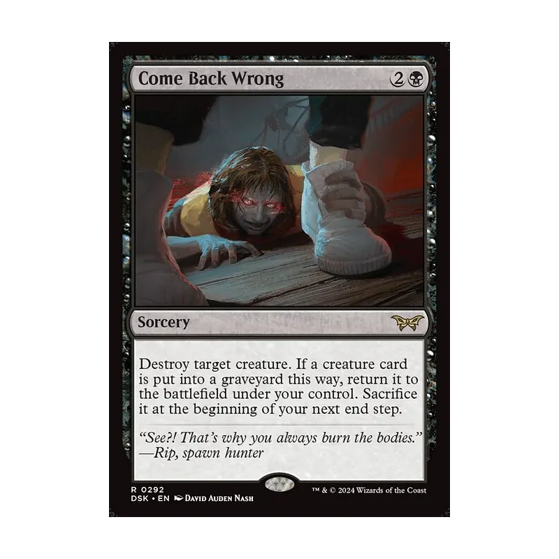 Come Back Wrong (0292) - Duskmourn: House of Horror (Foil Near Mint)