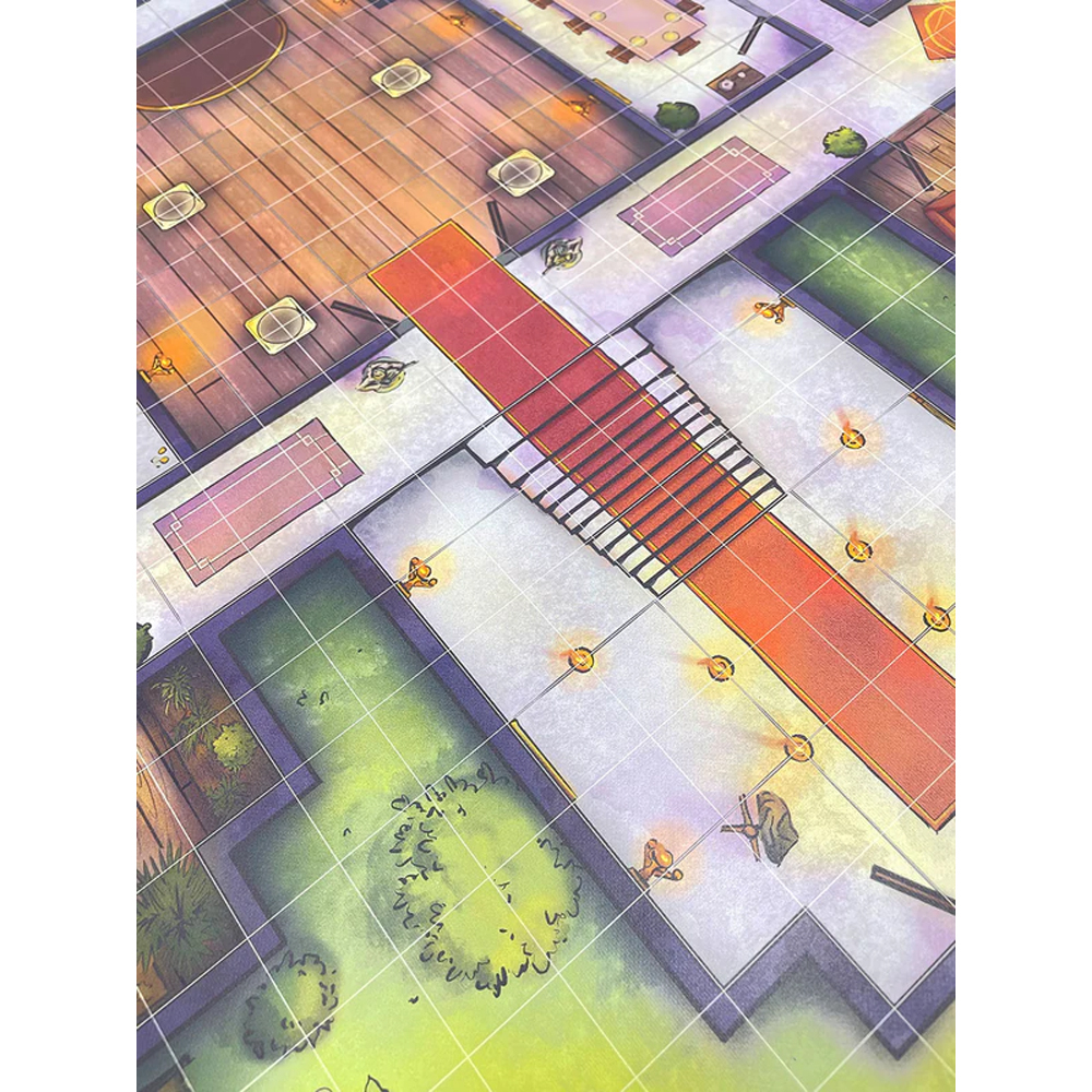 Next Level Miniatures: Wet-Erase Vinyl Game Mat - Treacherous Manor(Clearance)