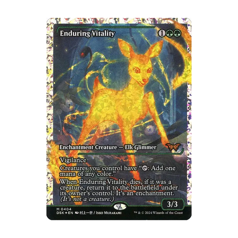 Enduring Vitality (Showcase) (Fracture Foil) - Duskmourn: House of Horror (Foil Near Mint)