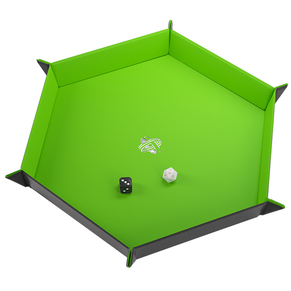 Magnetic Dice Tray: Hexagonal Black/Green