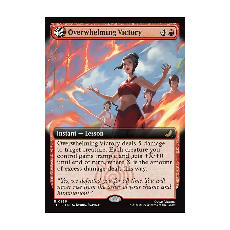 Overwhelming Victory (Extended Art) - Avatar: The Last Airbender Eternal (Near Mint)
