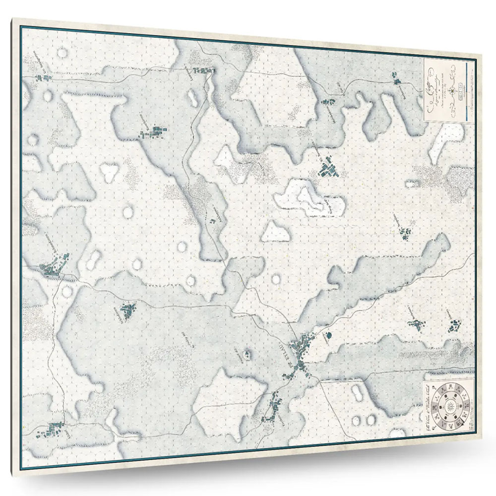 Battles of Napoleon Volume I: Eylau 1807 Mounted Map