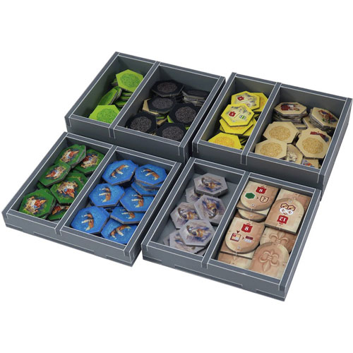 Box Insert: Castles of Burgundy (Original, Anniversary, Card, & Dice)