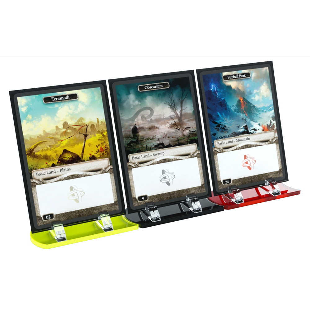 Premium Acrylic Card Stands Set: Multicolor (10)