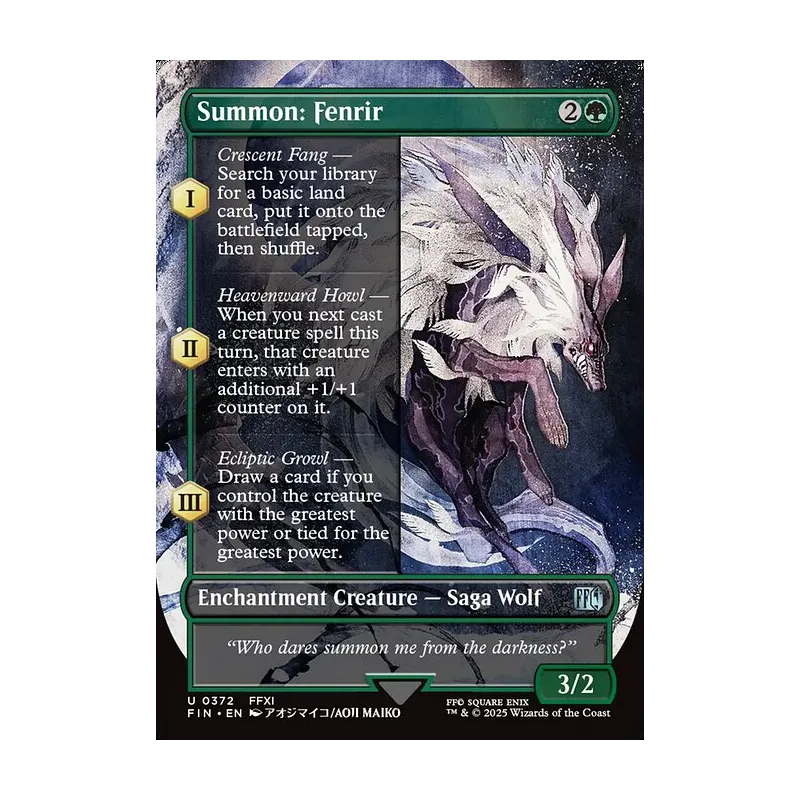 Summon: Fenrir (Borderless) - Final Fantasy (Near Mint)