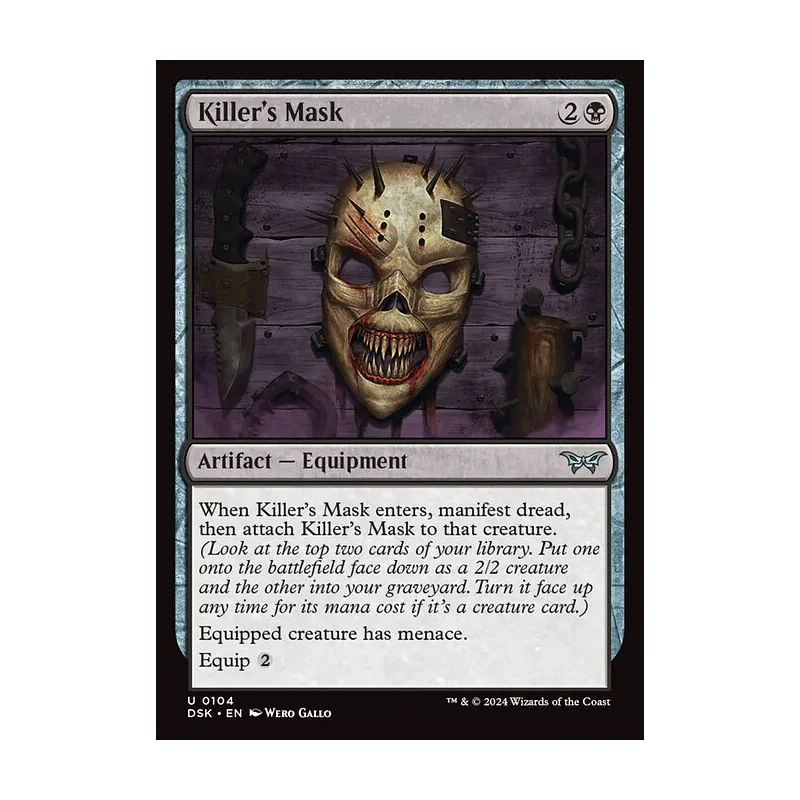Killer's Mask - Duskmourn: House of Horror (Foil Near Mint)