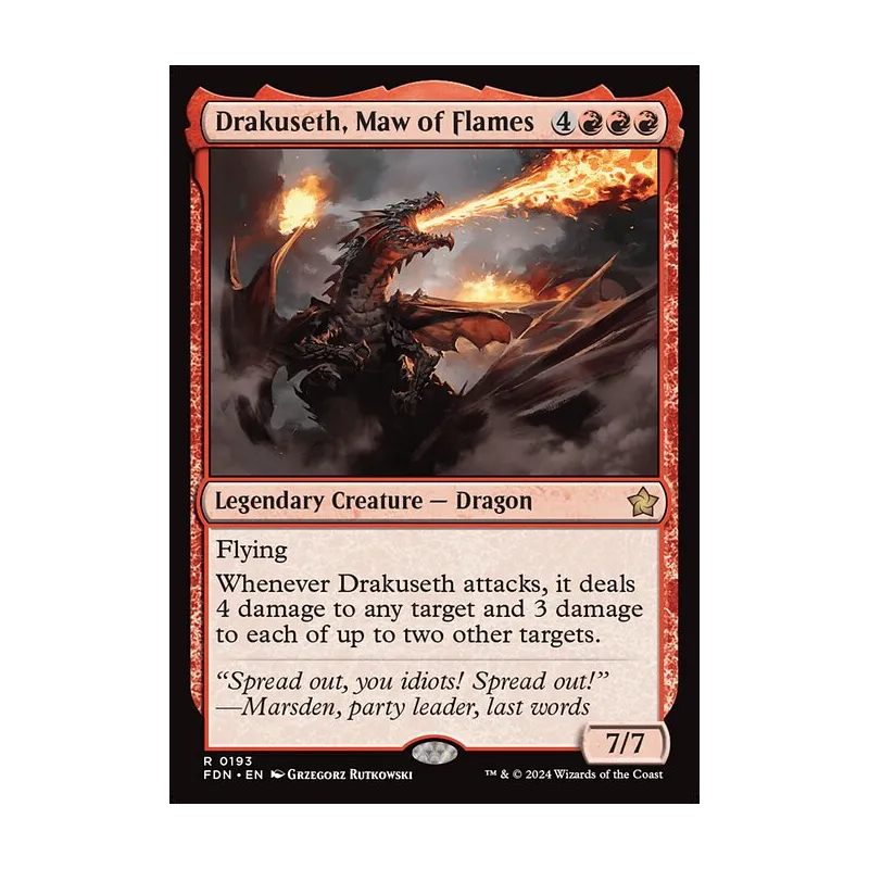 Drakuseth, Maw of Flames - Foundations (Foil Near Mint)