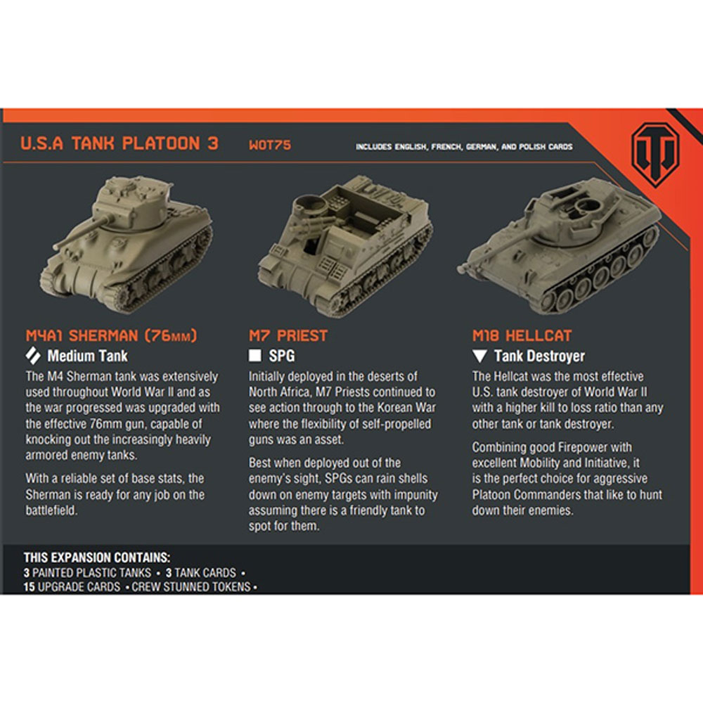World of Tanks: American - Tank Platoon (M4A1 Sherman, M7 Priest, M18 Hellcat)