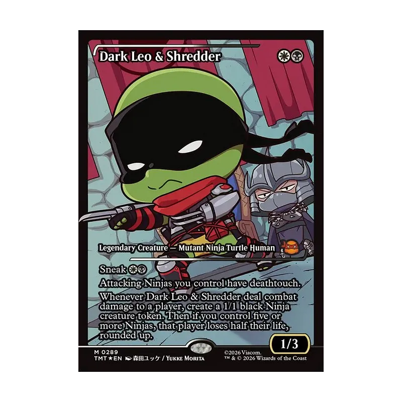 Dark Leo & Shredder (Showcase) - Teenage Mutant Ninja Turtles (Foil Near Mint)