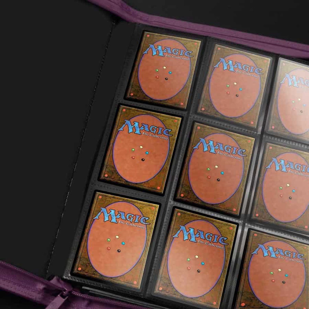 Vivid 9-Pocket Zippered Pro-Binder: Midnight Plum