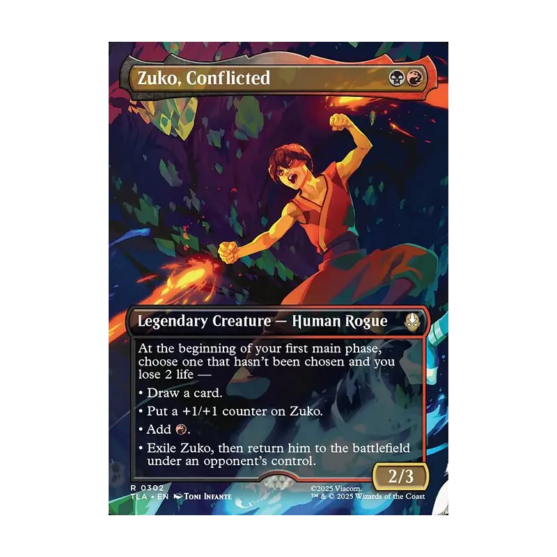 Zuko, Conflicted (Borderless) - Avatar: The Last Airbender (Near Mint)
