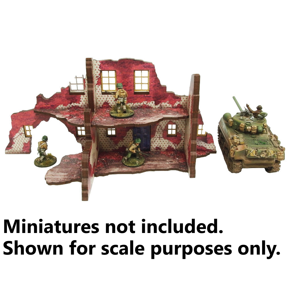 Bolt Action HDF Terrain: Normandy - Ruined Large House #2