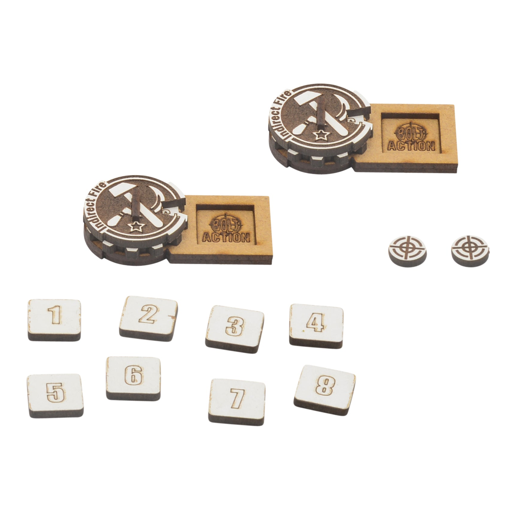 Bolt Action: MDF Artillery Zeroing-In Markers - Soviet Union