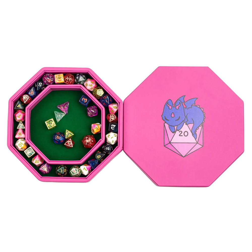 Hymgho Premium Dice Tray: Hero's Hoard - d20 Dragon (Clearance)
