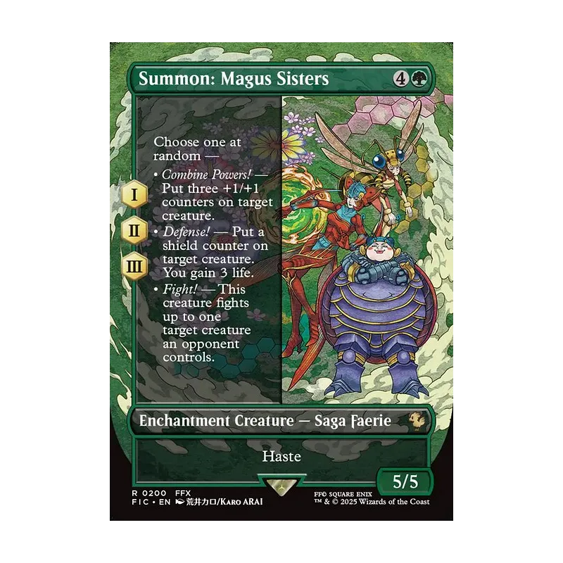 Summon: Magus Sisters (Borderless) - Final Fantasy Commander (Near Mint)