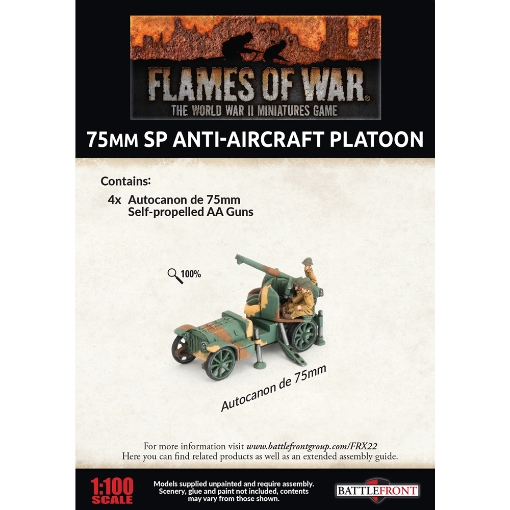 Flames of War WW2: French - 75mm SP Anti-Aircraft Platoon