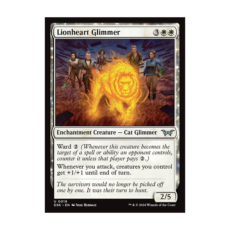 Lionheart Glimmer - Duskmourn: House of Horror (Foil Near Mint)