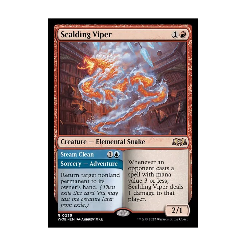 Scalding Viper // Steam Clean - Wilds of Eldraine (Near Mint)