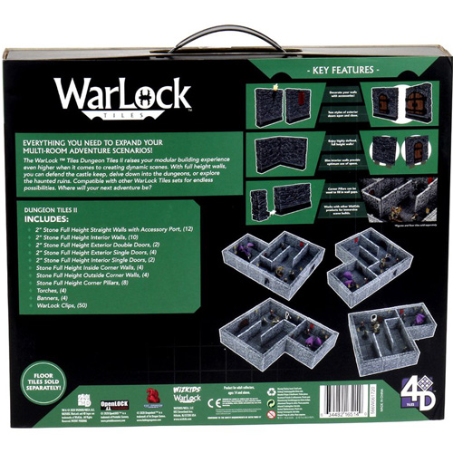 WarLock Tiles: Dungeon Tiles 2 - Full Height Stone Walls Expansion