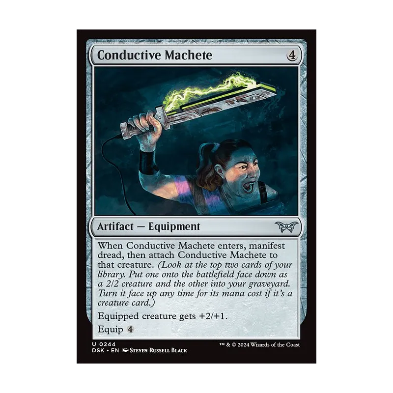 Conductive Machete - Duskmourn: House of Horror (Foil Near Mint)
