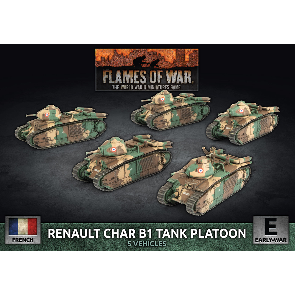 Flames of War WW2: French - Renault Char B1 Tank Platoon