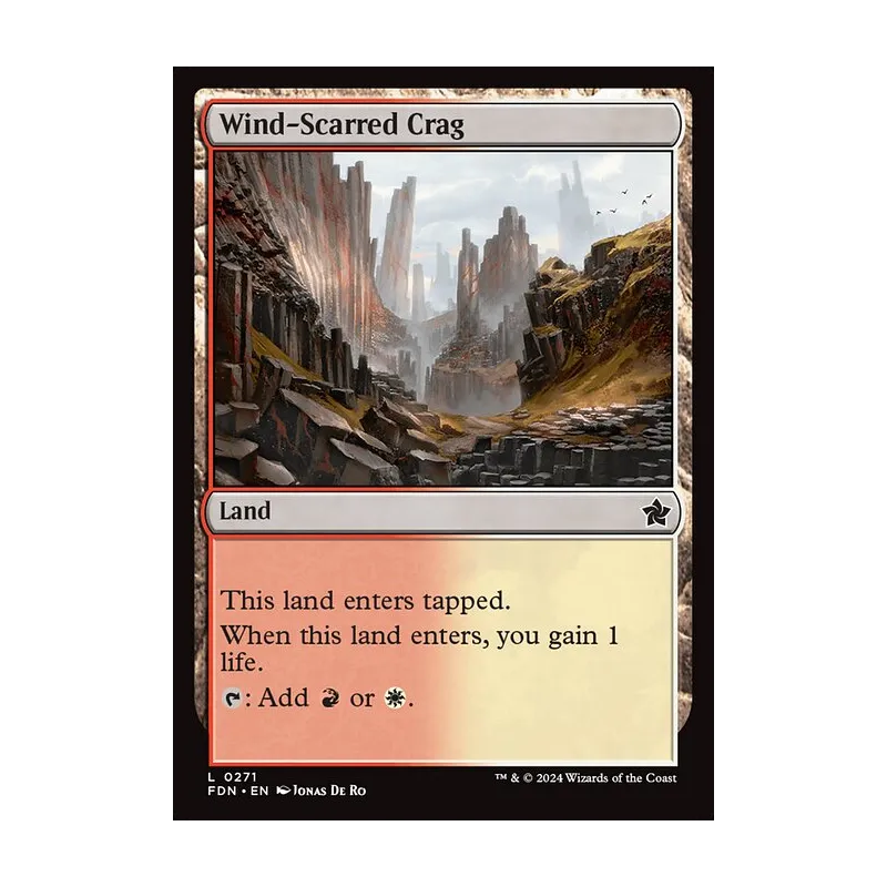 Wind-Scarred Crag - Foundations (Foil Near Mint)