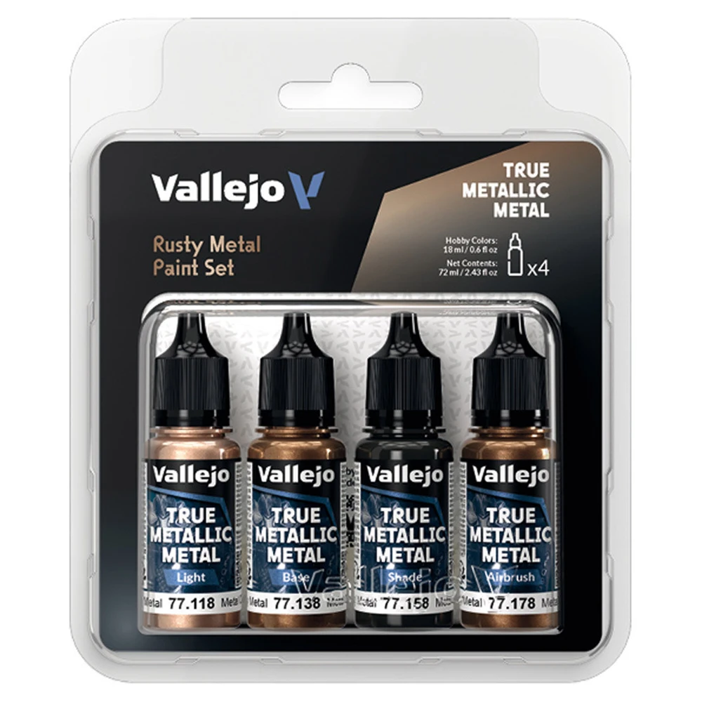 Vallejo: True Metallic Metal: Rusty Metal Paint Set (Preorder)