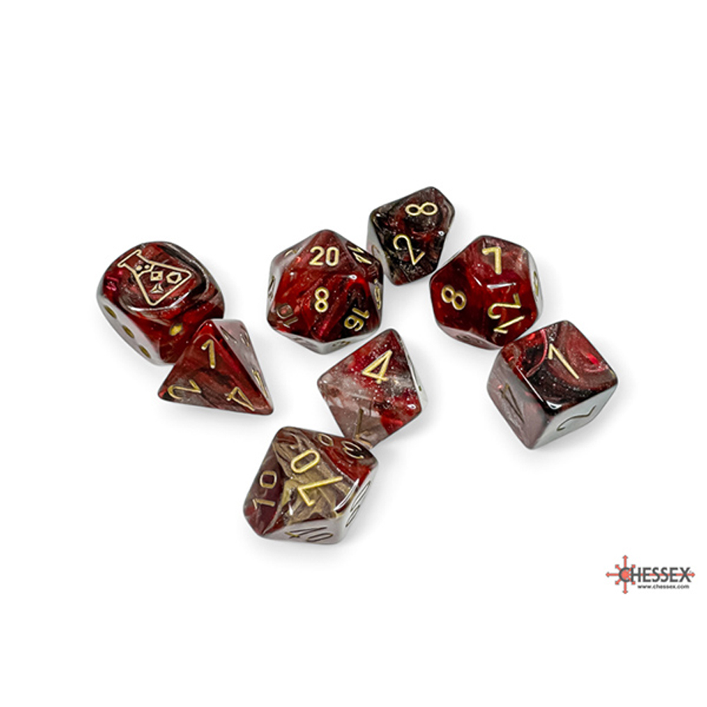 Chessex Lab Series Polyhedral Dice: Borealis - Cosmos/Gold (8)