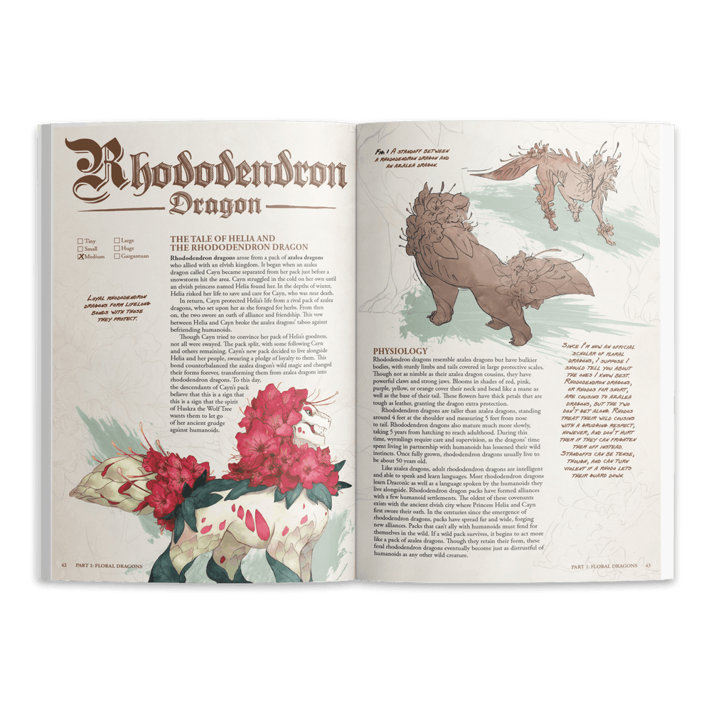 The Field Guide to Floral Dragons, Standard Edition (D&D 5E Compatible)
