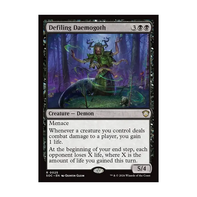 Defiling Daemogoth - Secrets of Strixhaven Commander (Near Mint)
