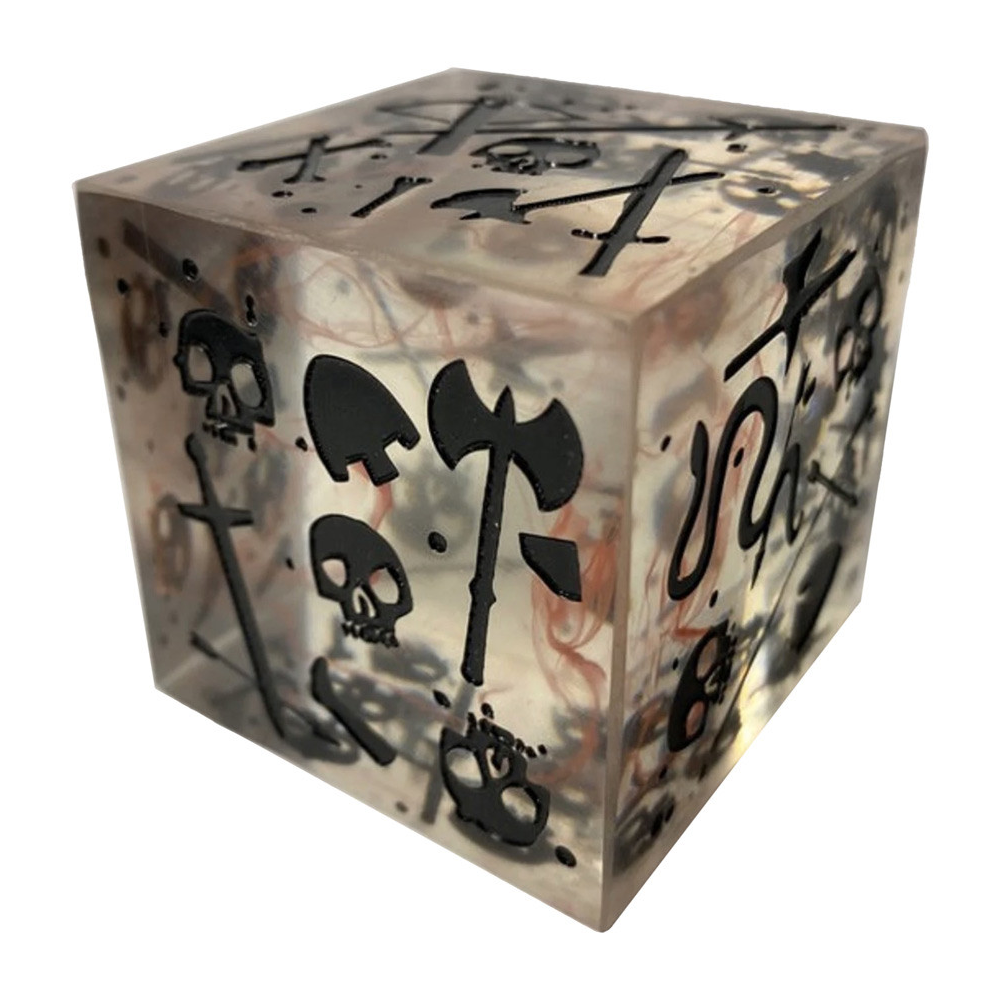 Massive Gelatinous Cube: Mini/Die in one: Blood Filled Black