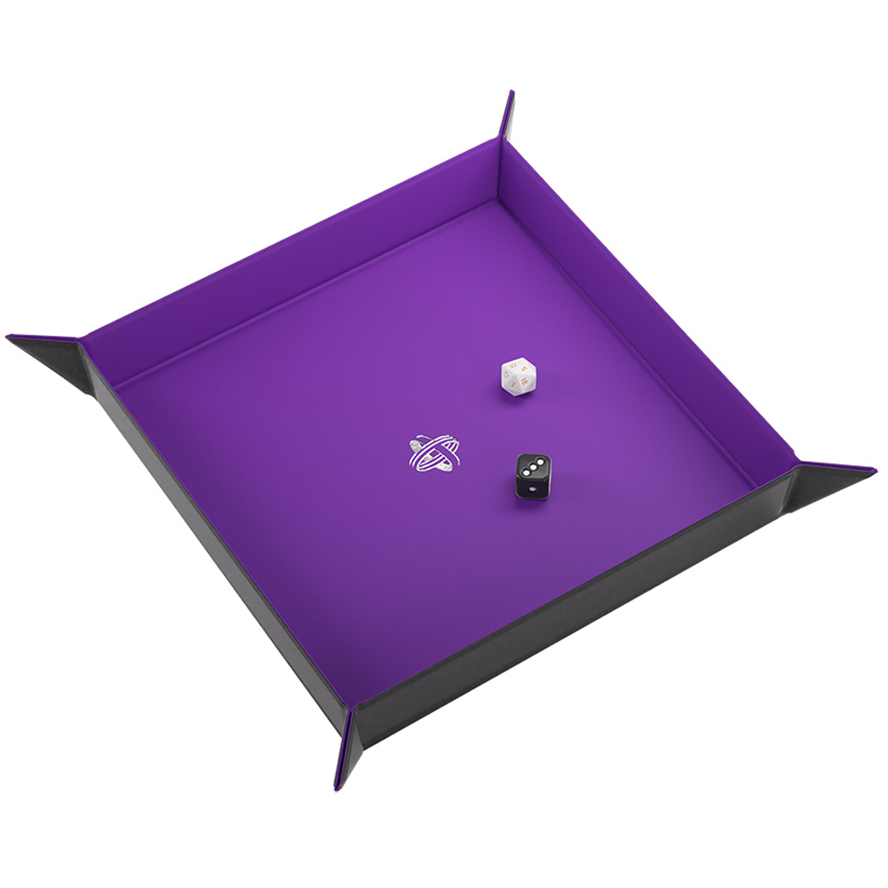 Magnetic Dice Tray: Square Black/Purple