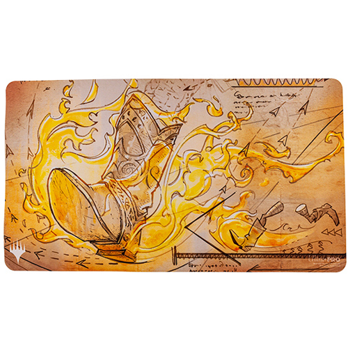 MtG Playmat: Brothers' War - Schematic Swiftfoot Boots (Last Chance)