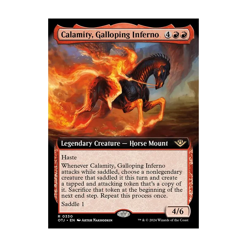 Calamity, Galloping Inferno (Extended Art) - Outlaws of Thunder Junction (Near Mint)