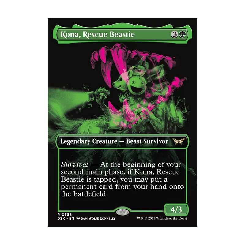 Kona, Rescue Beastie (Showcase) - Duskmourn: House of Horror (Foil Near Mint)