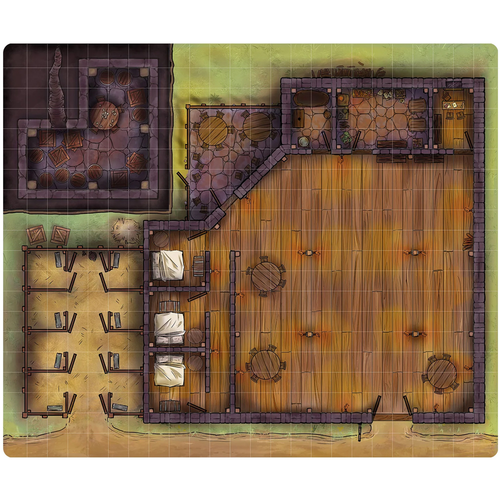 Next Level Miniatures: Wet-Erase Vinyl Game Mat - Outset Tavern(Clearance)