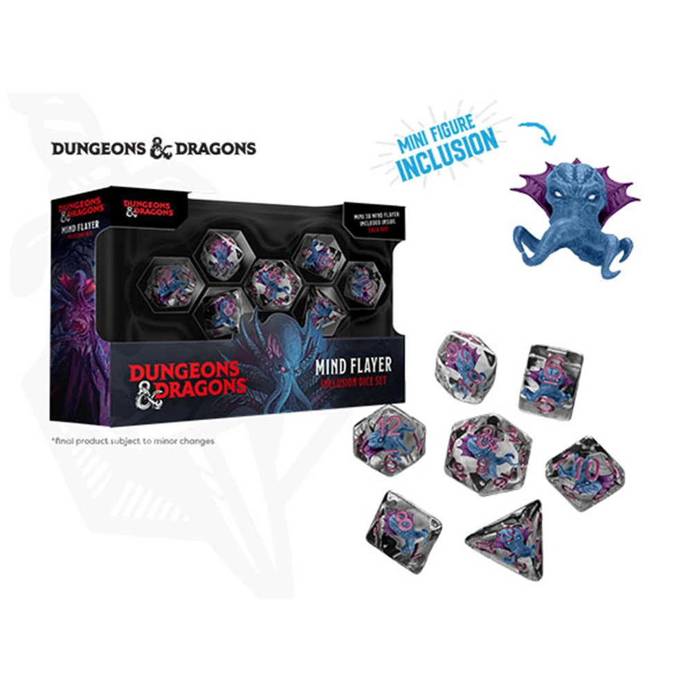 D&D Inclusion: Mind Flayer Dice Set (7) (New Arrival)