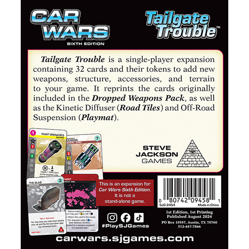 Car Wars: Tailgate Trouble Expansion