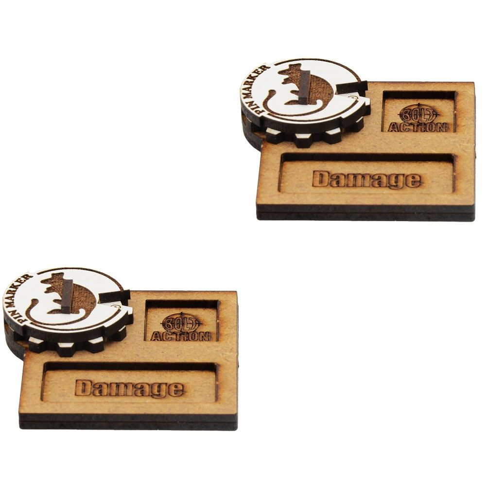 Bolt Action: MDF Vehicle Pin Markers - British 8th Army