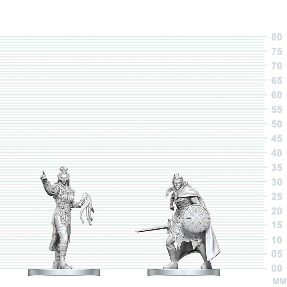 D&D Nolzur's Marvelous Unpainted Minis: Drow Elite Warrior & Drow Priestess of Lolth (Preorder)
