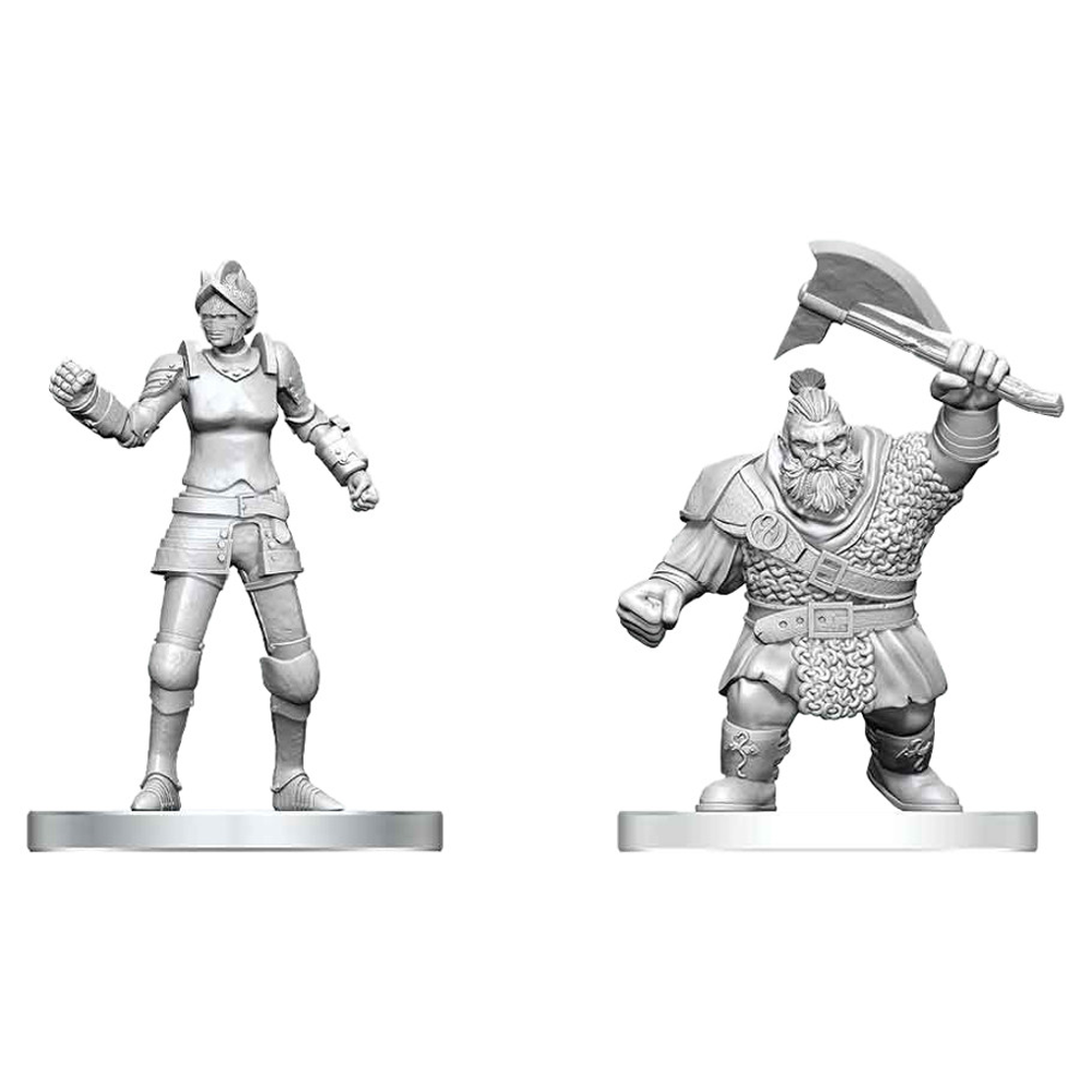 D&D Nolzur's Marvelous Unpainted Minis: Cultist of Bane & Dwarf Zhentilar Soldier (Preorder)