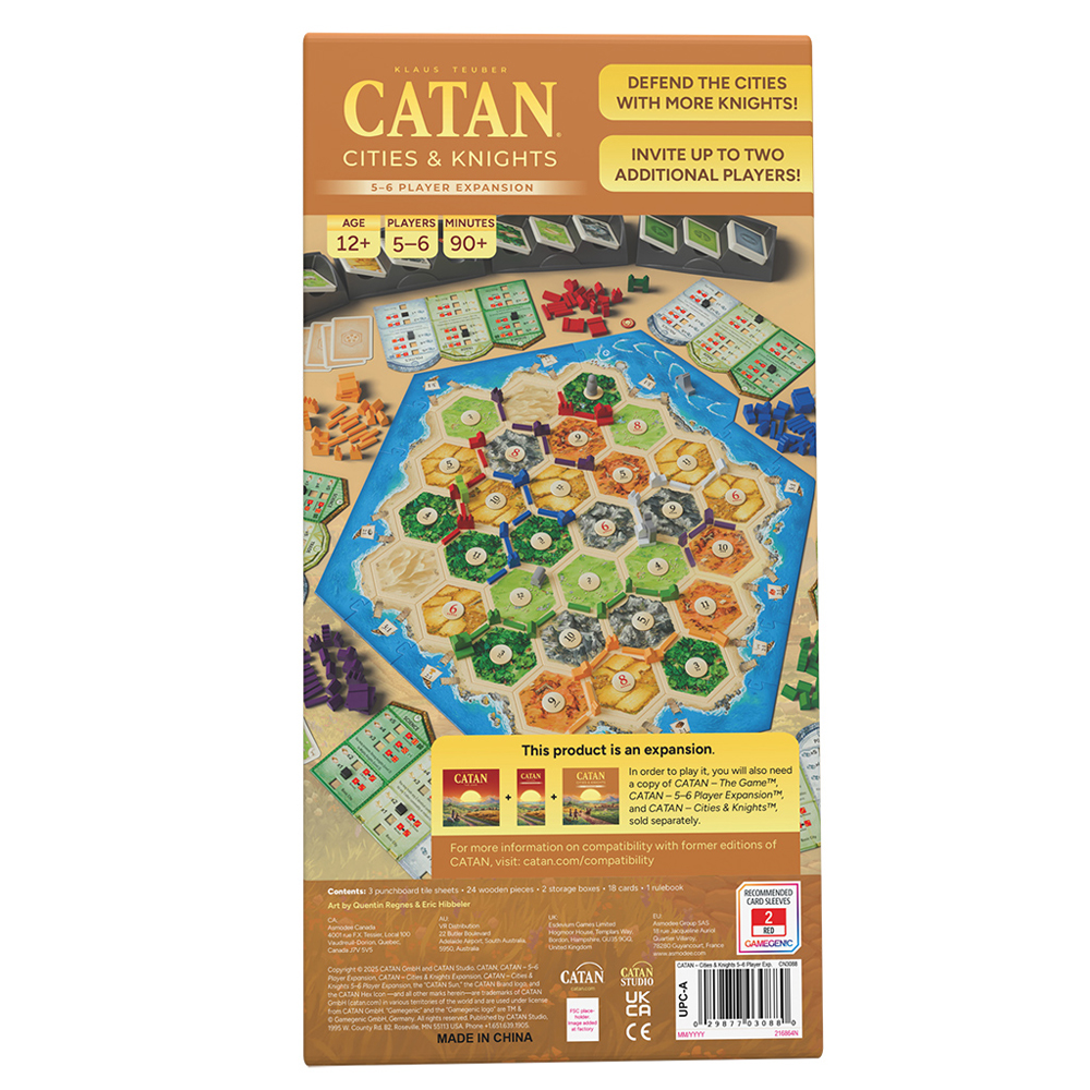 CATAN 6th Edition: Cities & Knights 5-6 Player Expansion