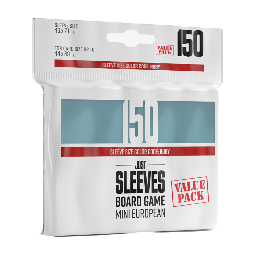 Just Sleeves: Mini European Board Game Value Pack - Clear (150)