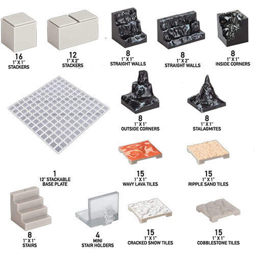 Monster Adventure Terrain: Painted - Cavern Set & Base Plate (141)