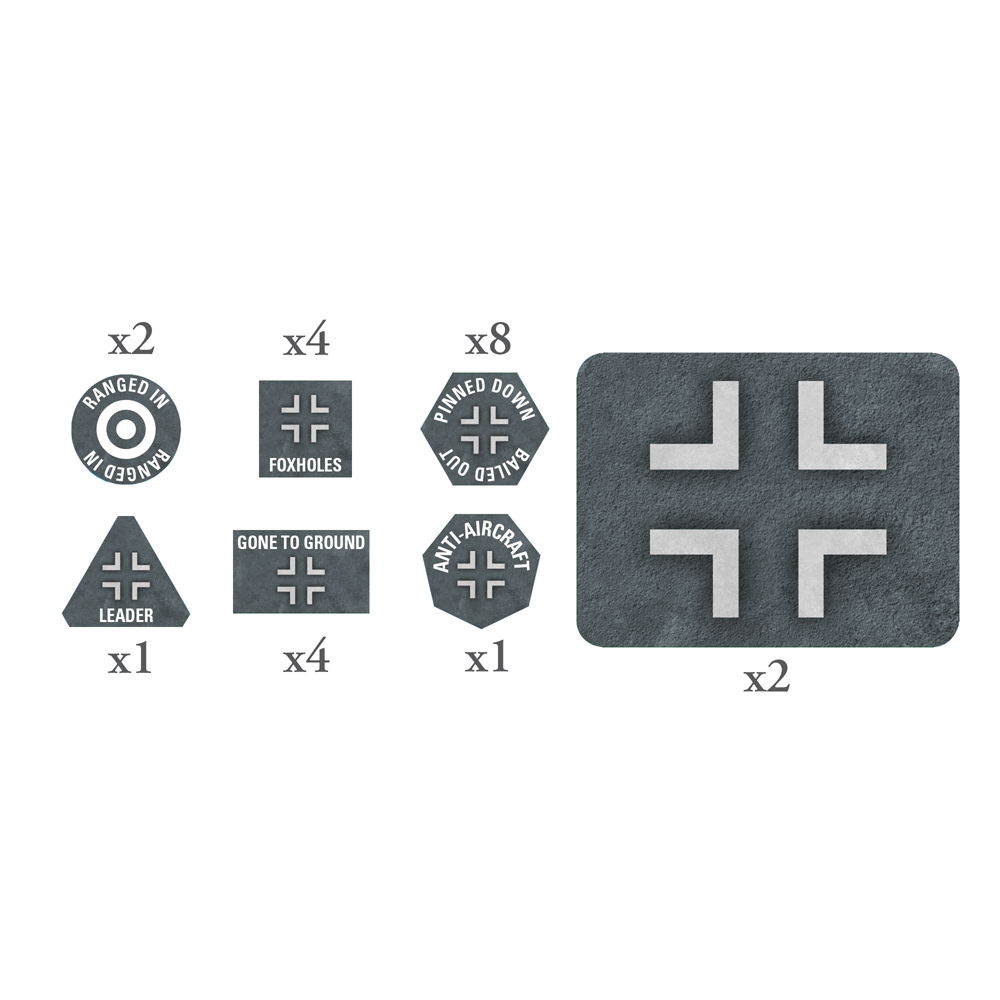 Flames of War WW2: German - Early War Tokens & Objectives