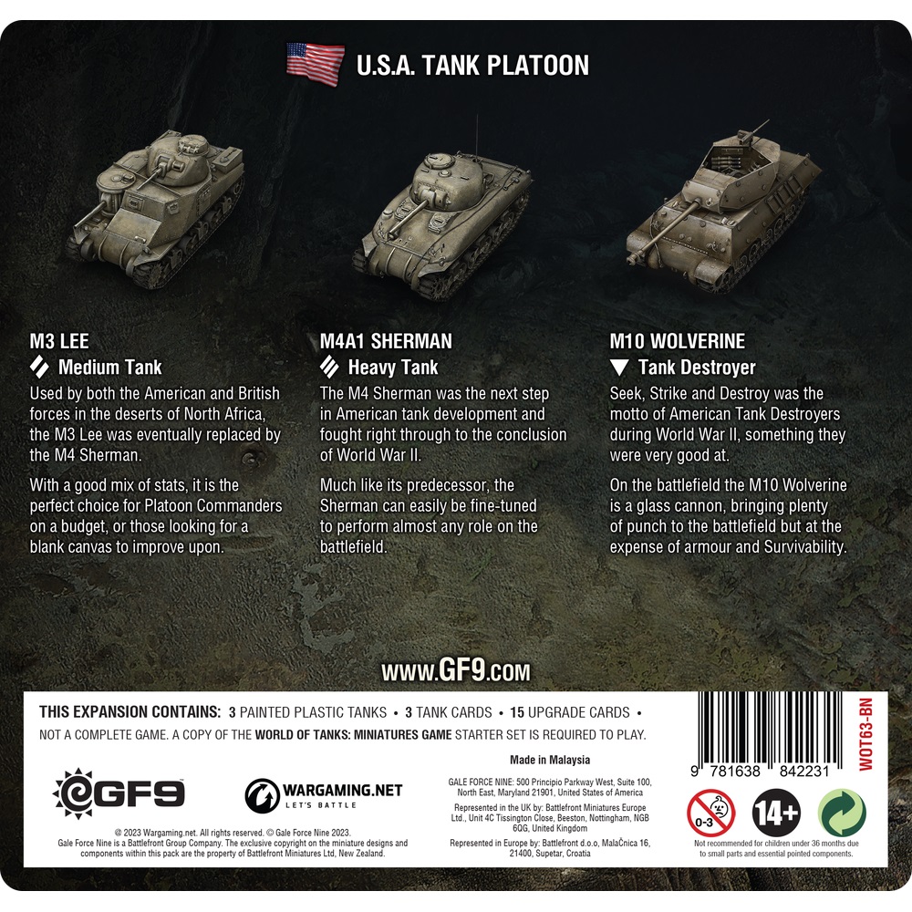 World of Tanks: American - Tank Platoon (M3 Lee, M4A1 75mm Sherman, M10 Wolverine)