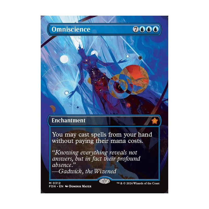 Omniscience (Borderless) - Foundations (Foil Near Mint)